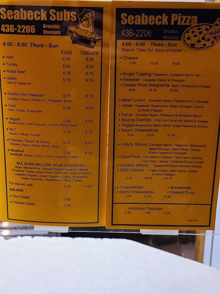 Seabeck Pizza & Subs Menu image 2
